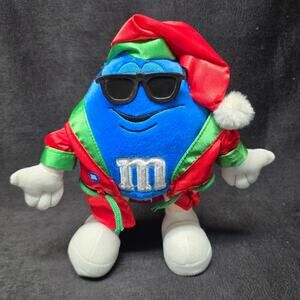 M&M's Blue Candy Santa Hat & Red Robe Galerie Plush Stuffed Character